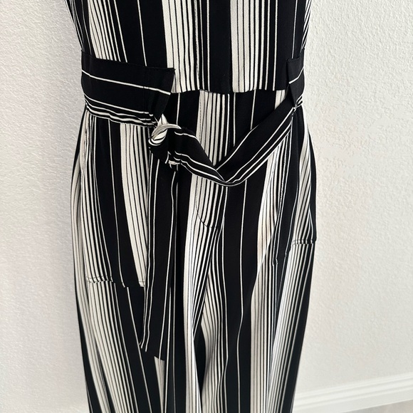 Neiman Marcus Black and Gray Striped Jumpsuit - Picture 3 of 8